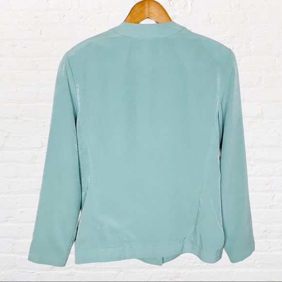 VINTAGE | 1980’s Howard Wolf Pastel Mint Preppy Classic Retro Jacket Skirt Suit - Picture 6 of 12